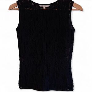 Black Crochet Lace Tank Top Size S